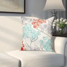 Three Posts Chenango Hydrangeas Floral Print Outdoor Throw Pillow THRE4295
